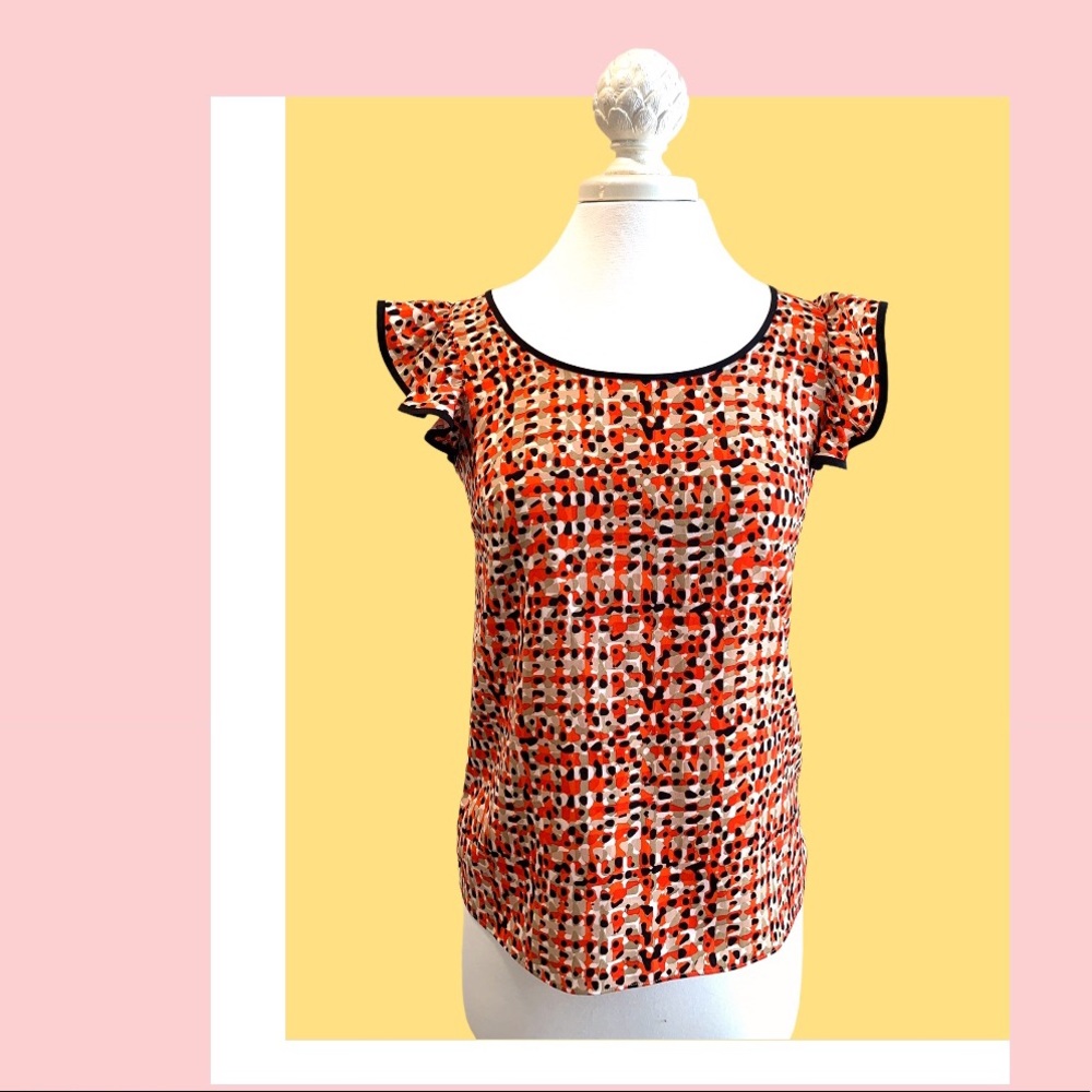 Ann Taylor Ruffle Sleeve Top